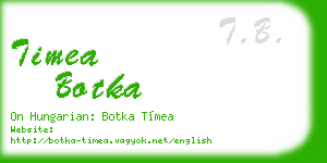 timea botka business card